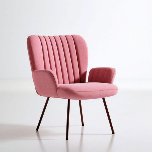Rosa Loungesessel mit Armlehnen, 72 x 78 x 91 cm