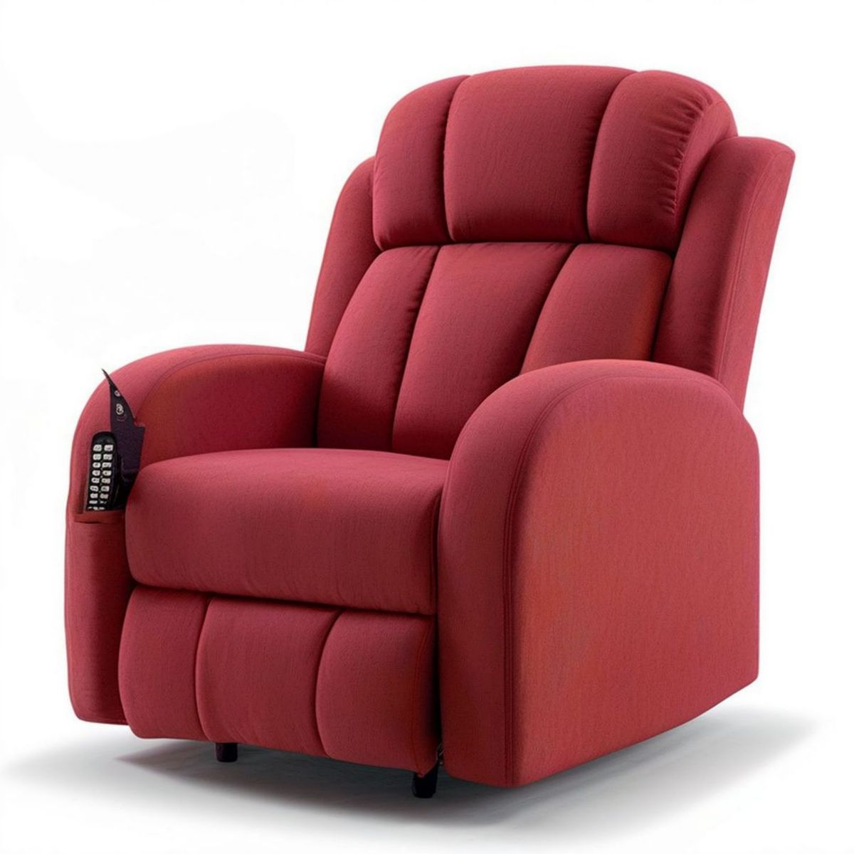 Elektrisch verstellbarer Relaxsessel mit Fernbedienung, Bordeauxrot, 90 × 95 × 105 cm
