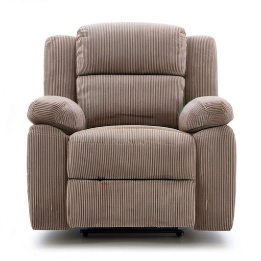 Relaxsessel mit Liegefunktion, Breitcord Beige, 92 x 98 x 103 cm